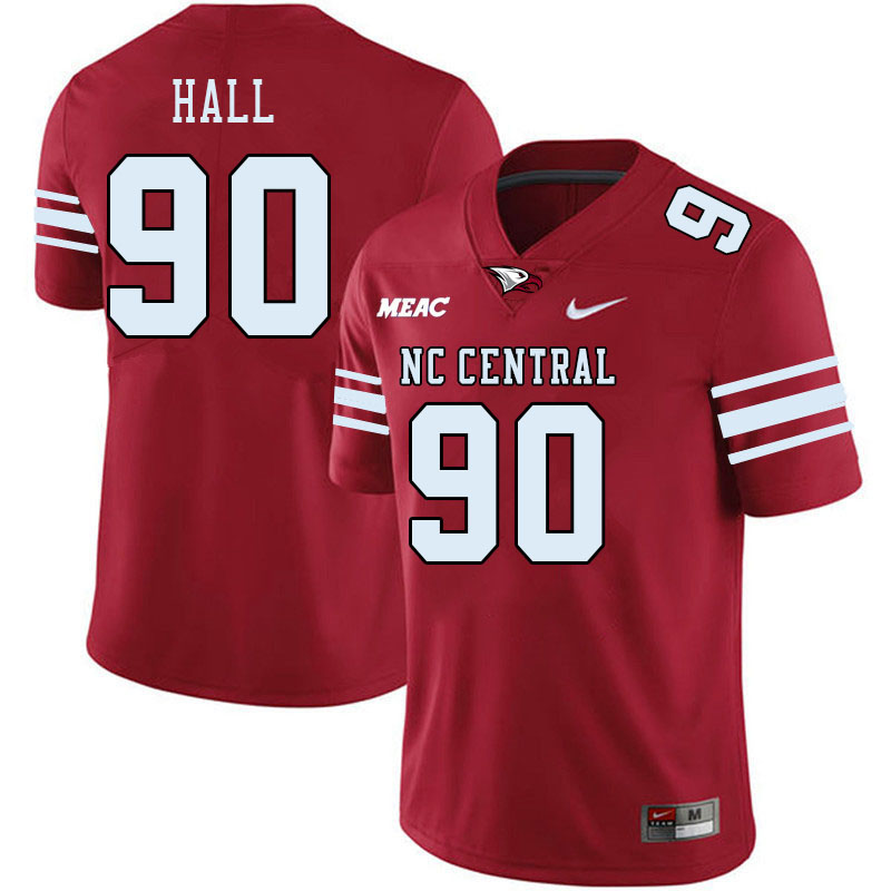 Men-Youth #90 Dalvin Hall North Carolina Central Eagles 2023 College Football Jerseys Stitched-Maroo